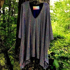 Sparkly Iridescent Purple Caftan Dress